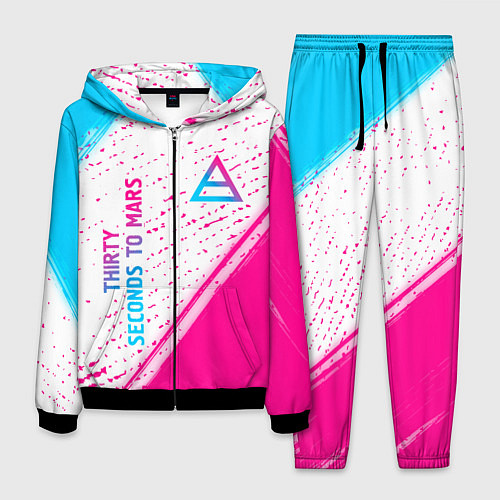 Мужской костюм Thirty Seconds to Mars neon gradient style вертика / 3D-Черный – фото 1