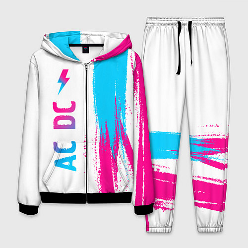 Мужской костюм AC DC neon gradient style по-вертикали / 3D-Черный – фото 1