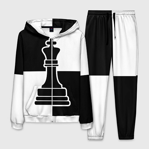 Мужской костюм Шахматы - ферзь / 3D-Белый – фото 1