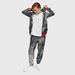 Костюм мужской Темно-серый мрамор, цвет: 3D-красный — фото 2