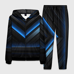 Мужской костюм Оттенки синего абстракция