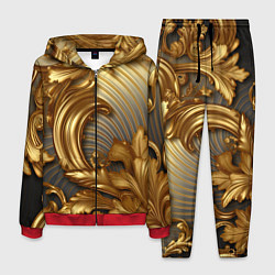 Костюм мужской Золотая текстура и абстракции, цвет: 3D-красный