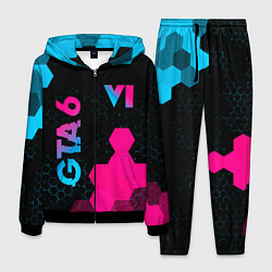 Мужской костюм GTA 6 - neon gradient вертикально