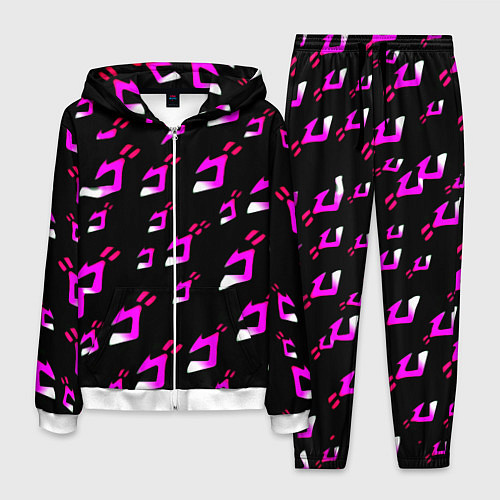 Мужской костюм JoJos Bizarre neon pattern logo / 3D-Белый – фото 1