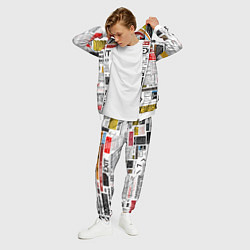 Костюм мужской Предупреждающие наклейки, цвет: 3D-белый — фото 2