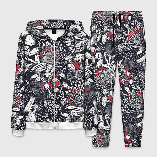 Мужской костюм Разные грибы / 3D-Белый – фото 1