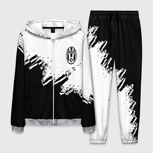 Мужской костюм Juventus black sport texture / 3D-Меланж – фото 1