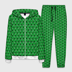 Мужской костюм Зелёные и чёрные треугольники