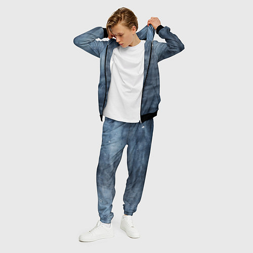 Мужской костюм Старая джинса / 3D-Черный – фото 3