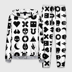 Мужской костюм Love death robots pattern white