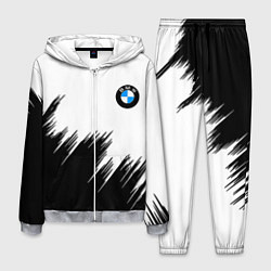 Костюм мужской BMW чёрные штрихи текстура, цвет: 3D-меланж