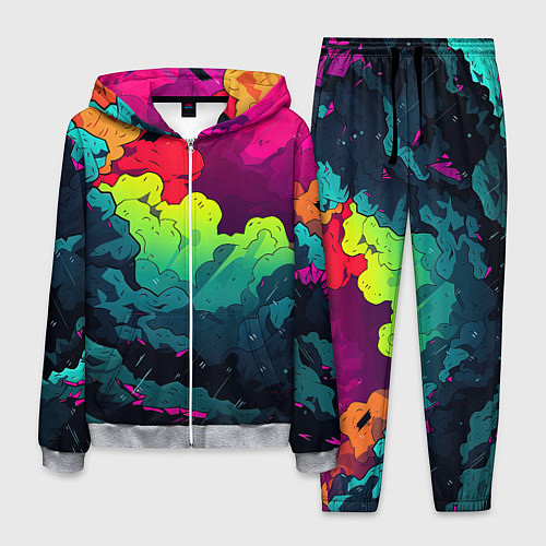 Мужской костюм Кислотная яркая абстракция / 3D-Меланж – фото 1