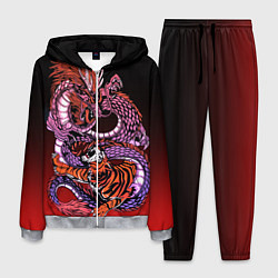 Костюм мужской Дракон и тигр в год дракона, цвет: 3D-меланж