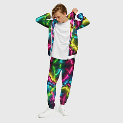 Костюм мужской Трещина - неон, цвет: 3D-белый — фото 2