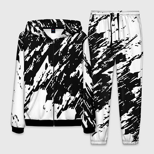 Мужской костюм Просто краски штрихи / 3D-Черный – фото 1