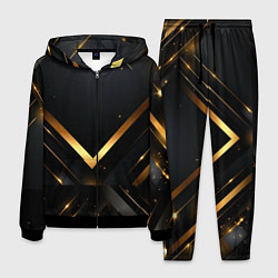 Мужской костюм Gold luxury black abstract