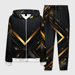 Мужской костюм Gold luxury black abstract