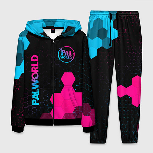 Мужской костюм Palworld - neon gradient вертикально / 3D-Черный – фото 1
