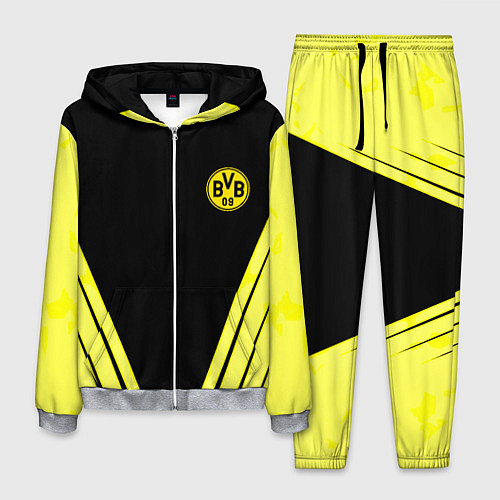 Мужской костюм Borussia geometry yellow / 3D-Меланж – фото 1