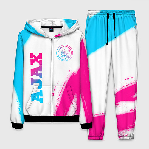 Мужской костюм Ajax neon gradient style вертикально / 3D-Черный – фото 1