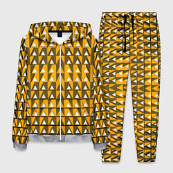 Мужской костюм Узор из треугольников жёлтый