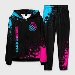 Костюм мужской Club Brugge - neon gradient вертикально, цвет: 3D-черный