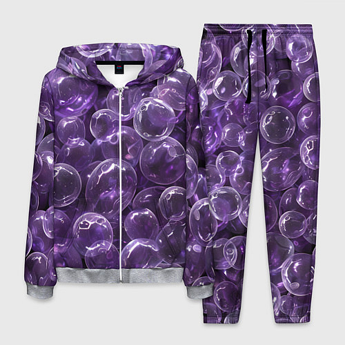 Мужской костюм Фиолетовые пузыри / 3D-Меланж – фото 1