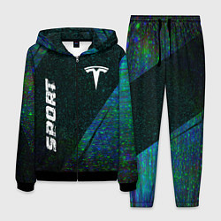 Мужской костюм Tesla sport glitch blue