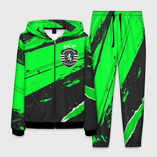 Мужской костюм Sporting sport green / 3D-Черный – фото 1