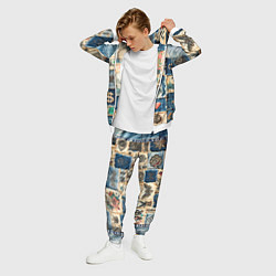 Костюм мужской Баксы и девушки на дениме - пэчворк, цвет: 3D-белый — фото 2