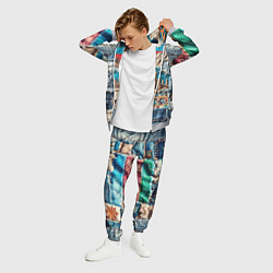 Костюм мужской Пэчворк джинсы в Азербайджане, цвет: 3D-меланж — фото 2