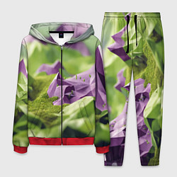 Мужской костюм Геометрический пейзаж фиолетовый и зеленый