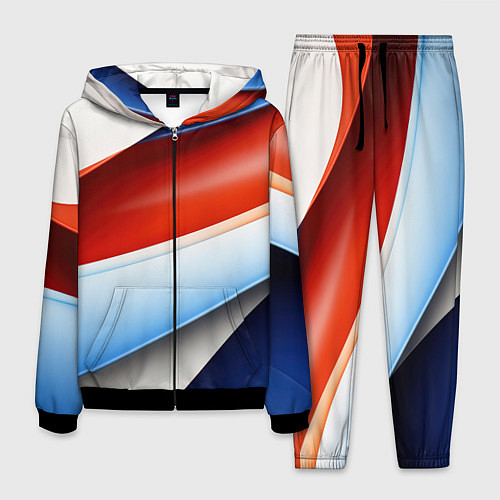 Мужской костюм Абстрактный минимализм плавные волнистые линии / 3D-Черный – фото 1