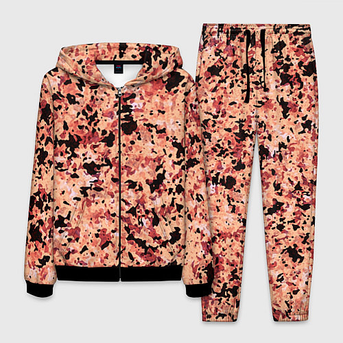 Мужской костюм Абстракция персиковый пятнистый / 3D-Черный – фото 1