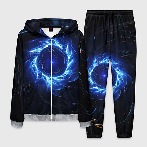Мужской костюм Синяя магическая абстракция / 3D-Меланж – фото 1