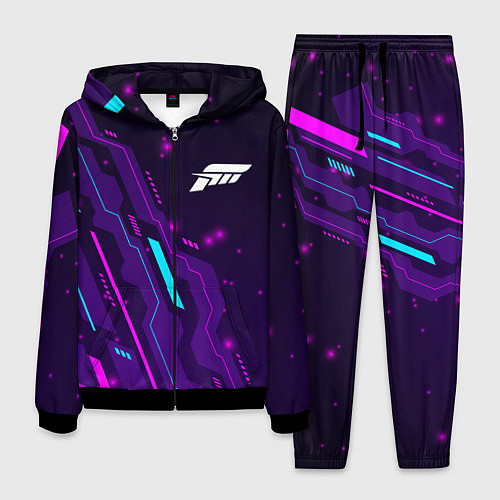 Мужской костюм Forza Horizon neon gaming / 3D-Черный – фото 1