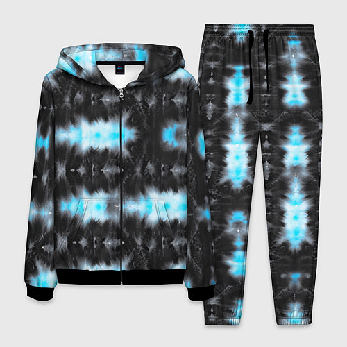 Мужской костюм Сине чёрный тайдай / 3D-Черный – фото 1