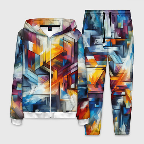 Мужской костюм Абстрактные фигуры / 3D-Белый – фото 1