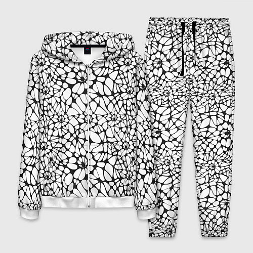 Мужской костюм Абстрактный узор из звезд / 3D-Белый – фото 1