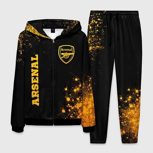 Мужской костюм Arsenal - gold gradient вертикально / 3D-Черный – фото 1