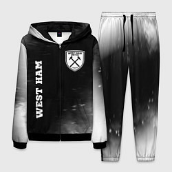 Костюм мужской West Ham sport на темном фоне вертикально, цвет: 3D-черный