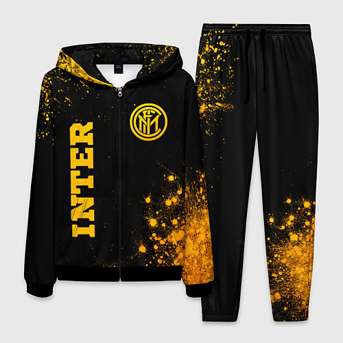 Мужской костюм Inter - gold gradient вертикально / 3D-Черный – фото 1