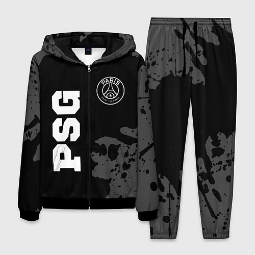 Мужской костюм PSG sport на темном фоне вертикально / 3D-Черный – фото 1