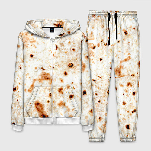 Мужской костюм Текстура светлого лаваша / 3D-Белый – фото 1