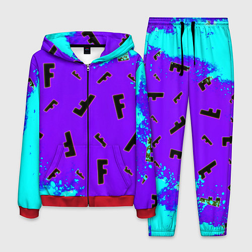 Мужской костюм Fortnite neon steel colors epic / 3D-Красный – фото 1