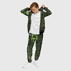 Костюм мужской Зеленые неоновые кирпичи, цвет: 3D-черный — фото 2