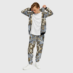 Костюм мужской Классические узоры бело-золотые узоры, цвет: 3D-черный — фото 2