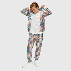 Костюм мужской Морской узор в полоску, цвет: 3D-белый — фото 2
