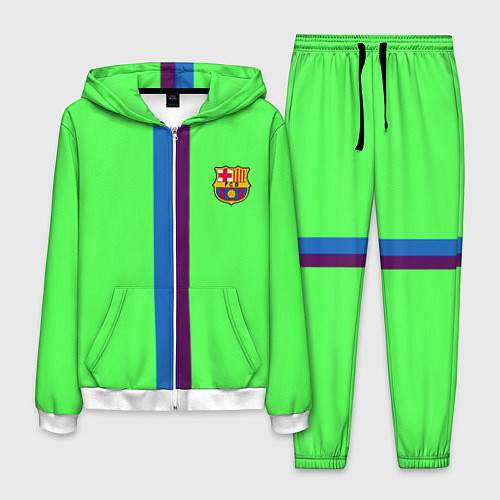 Мужской костюм Barcelona fc sport line / 3D-Белый – фото 1