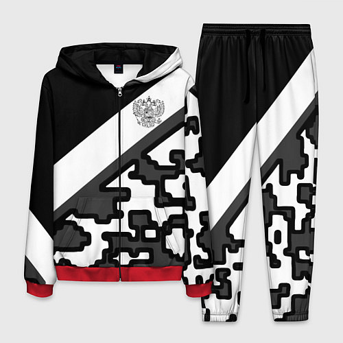 Мужской костюм Россия камуфляж текстура / 3D-Красный – фото 1